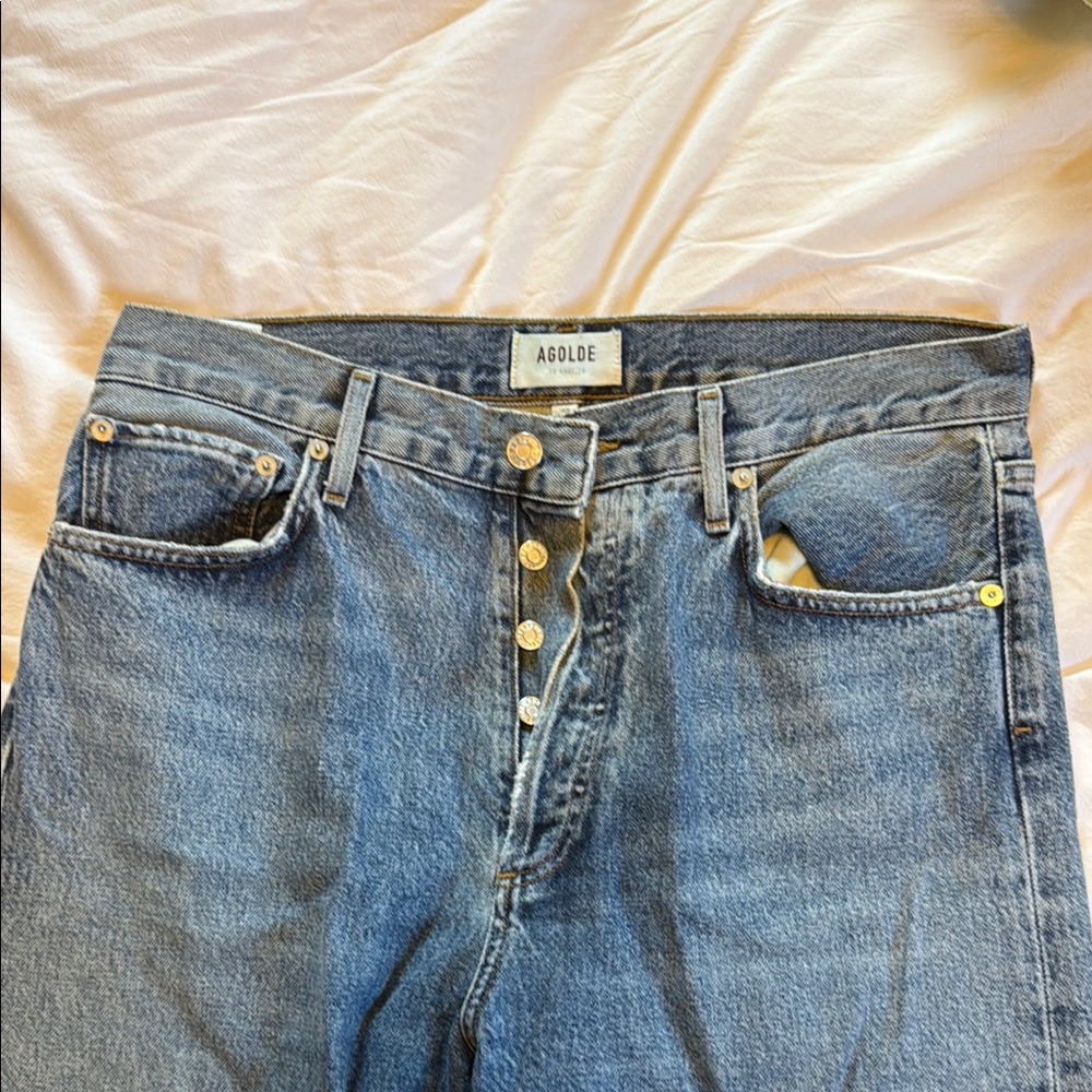 Agolde High Rise Blue Denim Jeans